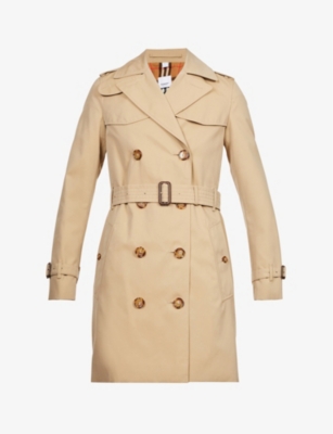 BURBERRY - Kensington short cotton trench coat 