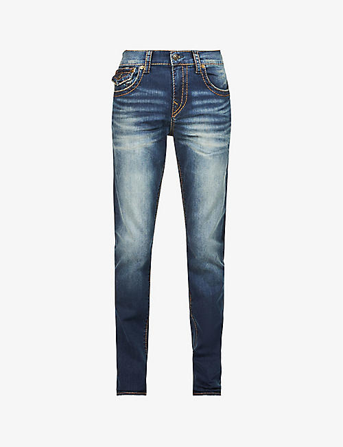 TRUE RELIGION: Rocco relaxed-fit stretch-denim jeans