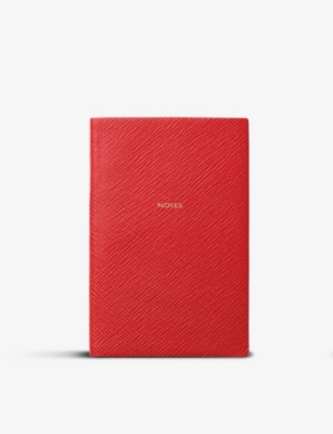 Red Soho Leather Notebook by Smythson