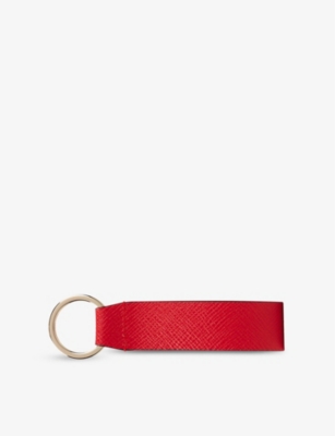 SMYTHSON: Panama leather-strap keyring