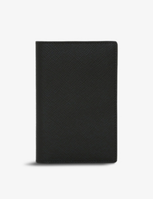 Smythson Panama 2022 Grained-leather Passport Cover In Black