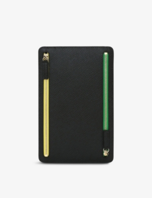 SMYTHSON: Panama zip crossgrain leather currency case