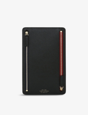 SMYTHSON: Panama zip crossgrain leather currency case