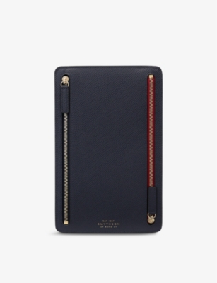 Smythson Panama Travel & Experiences Leather Notebook in Scarlet Red