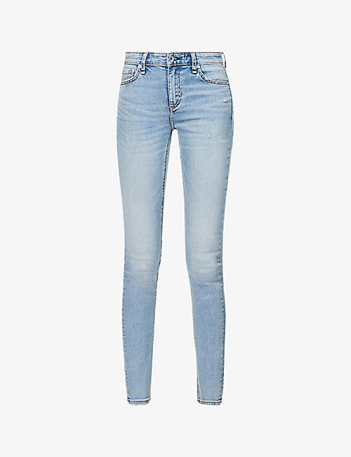 RAG & BONE: Cate slim-fit mid-rise cotton-blend jeans