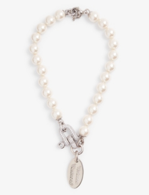 VIVIENNE WESTWOOD JEWELLERY - Isoria brass and Swarovski pearl