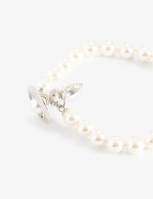 VIVIENNE WESTWOOD JEWELLERY Simonetta name-tag pearl bracelet