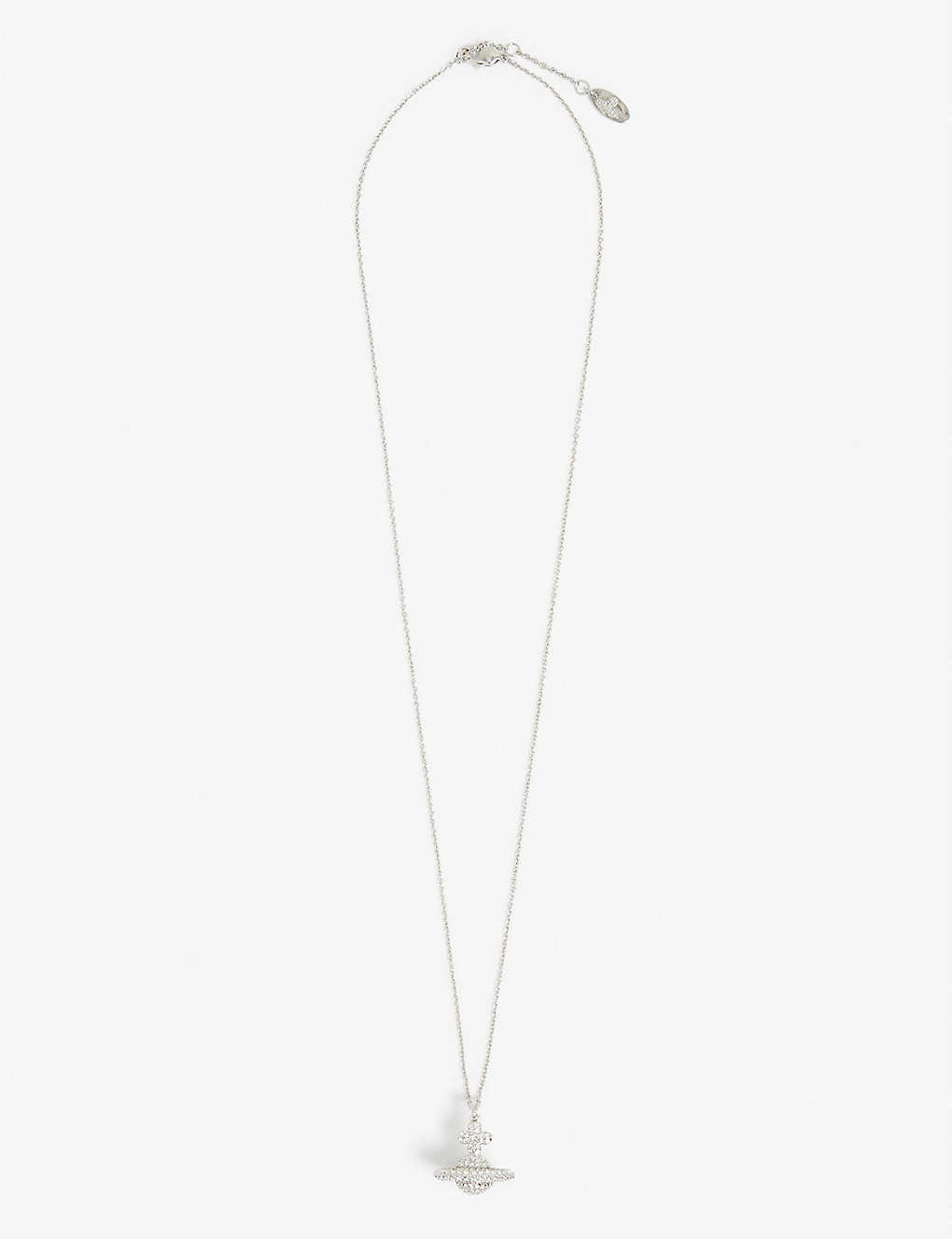 Vivienne Westwood Jewellery Grace Small Orb Pendant Necklace In Platinum/ Crystal