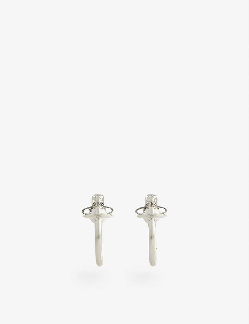 Vivienne Westwood Jewellery Vera Silver-toned Brass Hoop Earrings In Platinum