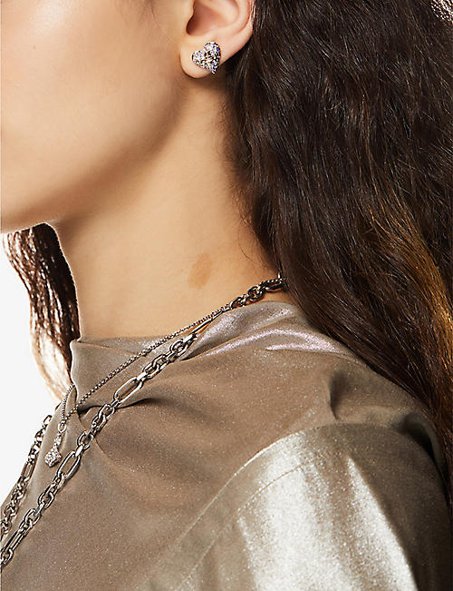 Vivienne Westwood Skeleton Earrings in Gold Metallic Mens Jewellery Earrings and ear cuffs for Men 