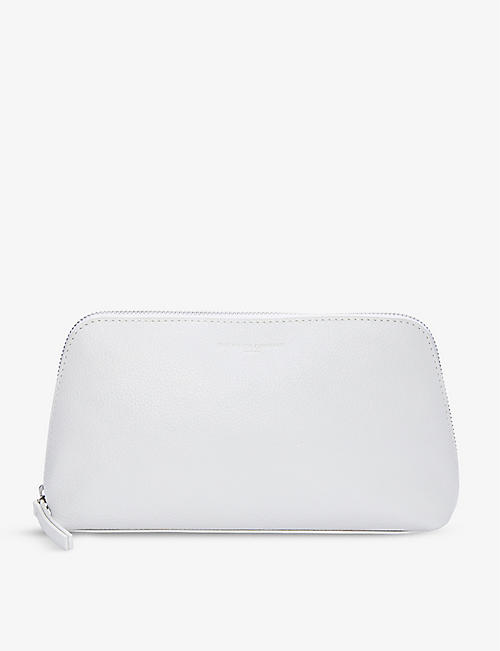 THE WHITE COMPANY: Logo-embossed leather make-up bag