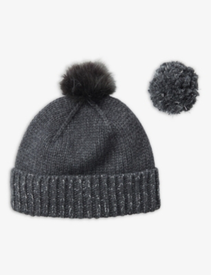 forbandelse Forstyrre Skæbne THE WHITE COMPANY - Detachable pom-pom metallic-thread wool hat |  Selfridges.com