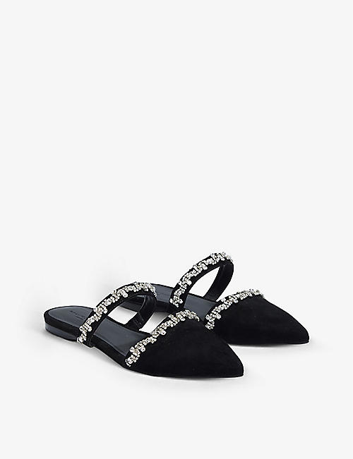 THE WHITE COMPANY: Double-jewelled suede mules