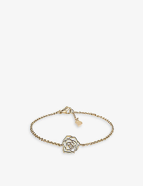 PIAGET: Piaget Rose 18ct rose-gold and 0.005ct brilliant-cut diamond bracelet