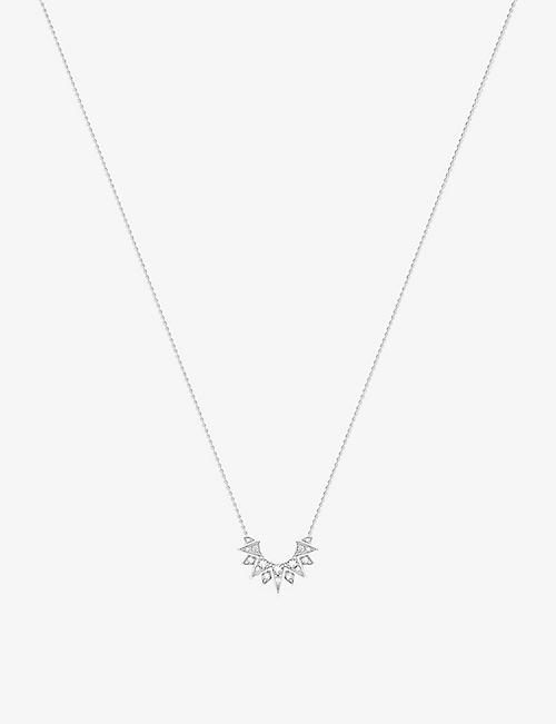 PIAGET: Sunlight 18ct white gold and 0.13ct diamond pendant necklace