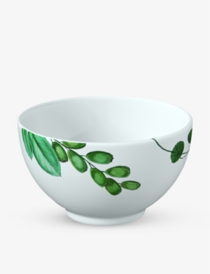 Villeroy & Boch Avarua Leaf-print Porcelain Rice Bowl 11.3cm