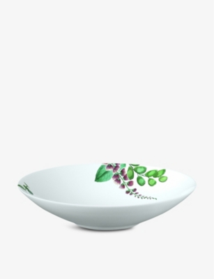 VILLEROY & BOCH: Avarua leaf-print porcelain plate 22cm