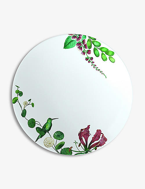 VILLEROY & BOCH: Avarua leaf-print porcelain plate 22cm