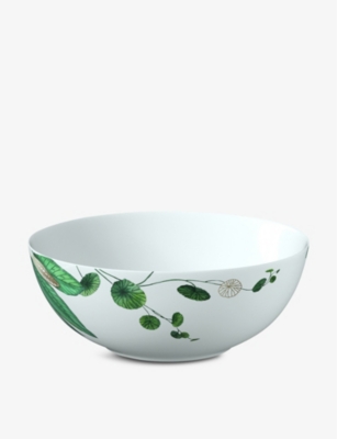 Villeroy & Boch Avarua Leaf-print Porcelain Salad Bowl 23cm