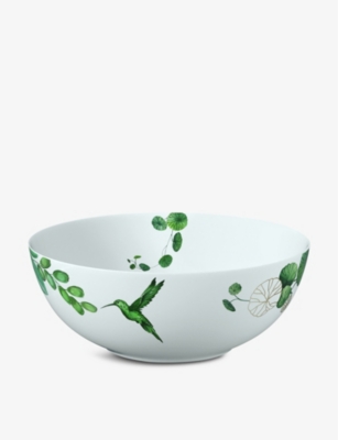 Villeroy & Boch Avarua Leaf-print Porcelain Salad Bowl 23cm