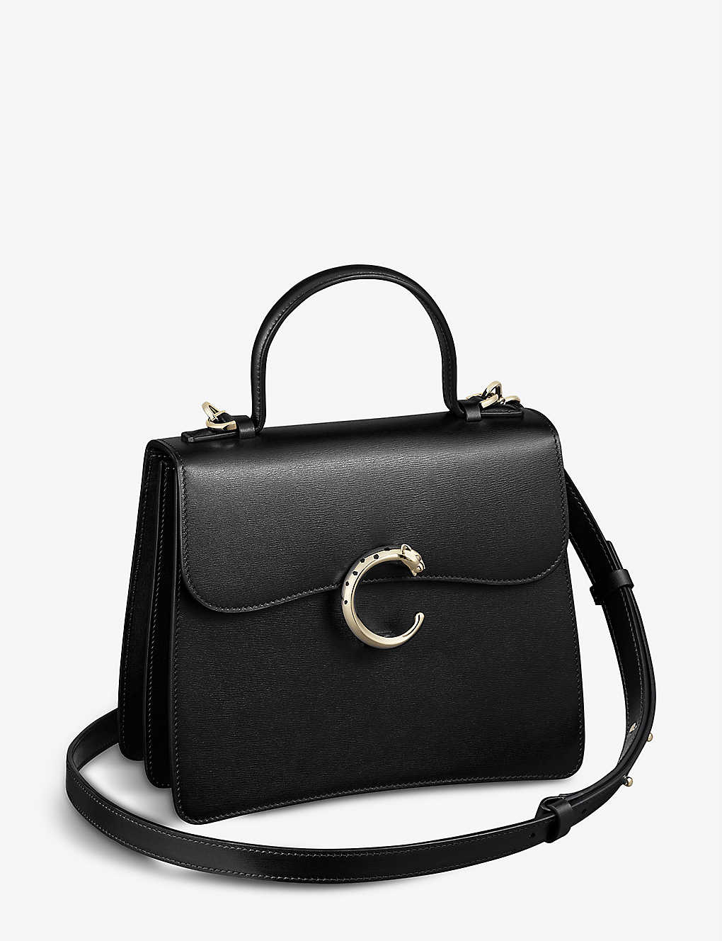 Cartier Panthère De  Small Leather Cross-body Bag In Black