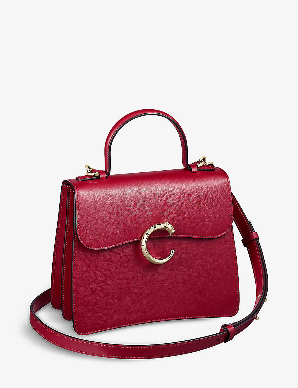 Cartier Womens Cherry Red Panthère De Small Leather Cross-body Bag