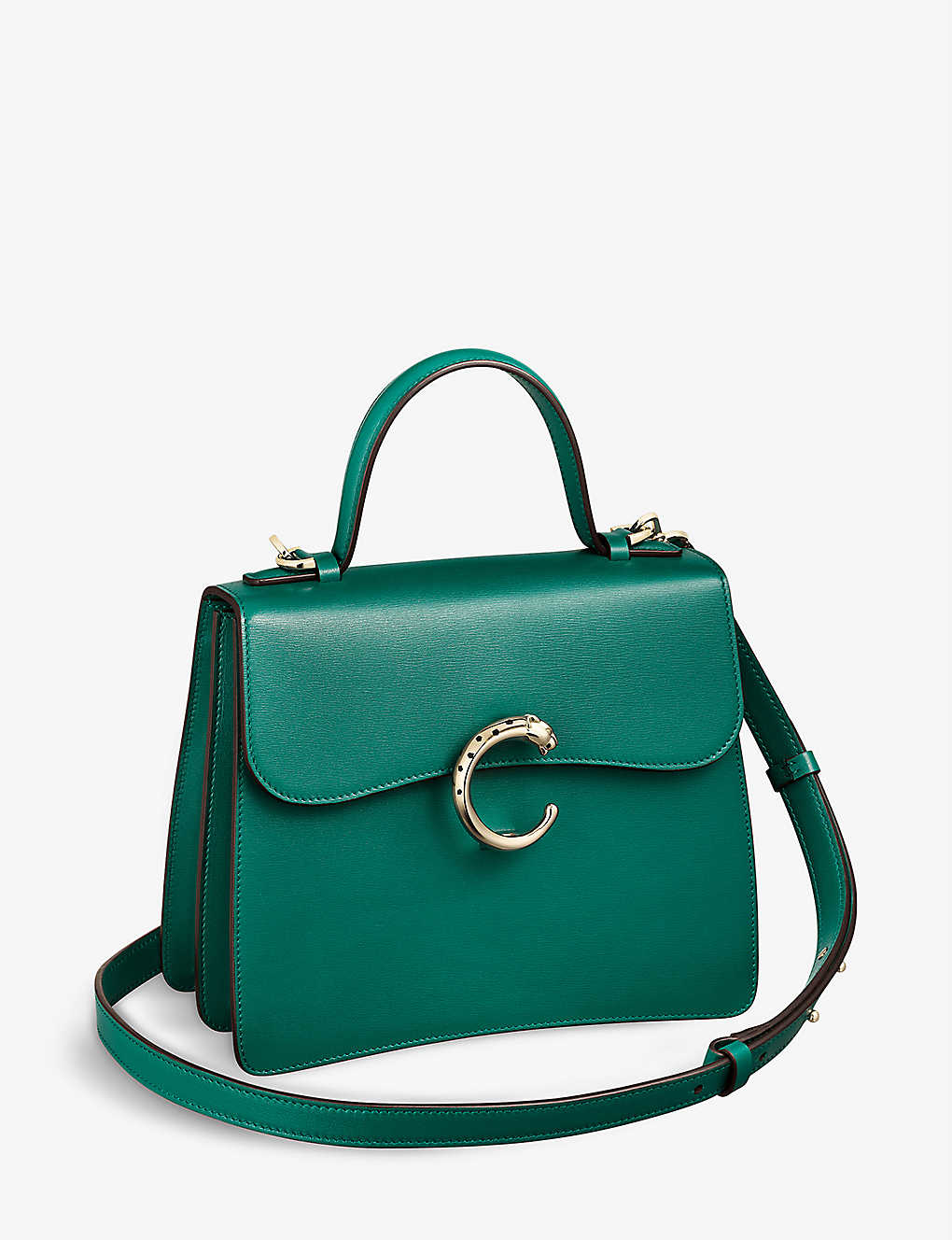 Cartier Womens Green Panthère De Small Leather Cross-body Bag