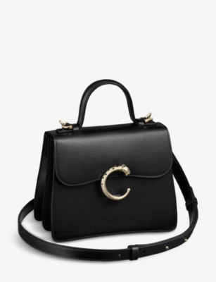 Cartier Panthère De  Mini Leather Cross-body Bag In Black