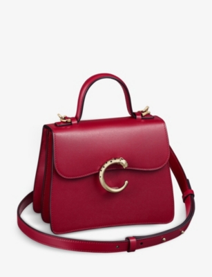 Cartier Womens Panthère De  Mini Leather Cross-body Bag In Cherry Red