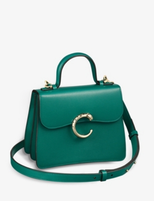 Cartier Trouserhère De  Mini Leather Cross-body Bag In Green