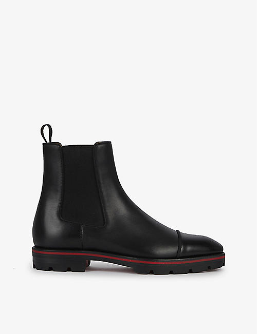 CHRISTIAN LOUBOUTIN: Melon leather ankle boots