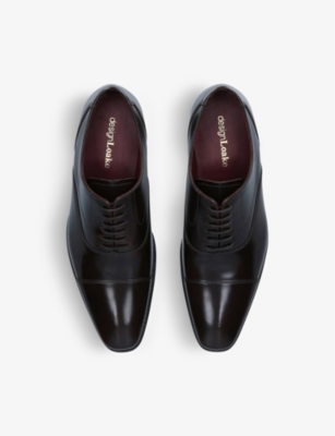Shop Loake Men's Dark Brown Sharp Leather Oxford Shoes