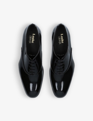 Shop Loake Mens Black Patent Leather Oxford Shoes
