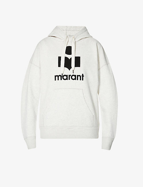 ISABEL MARANT ETOILE: Mansel logo-flocked cotton-blend hoody