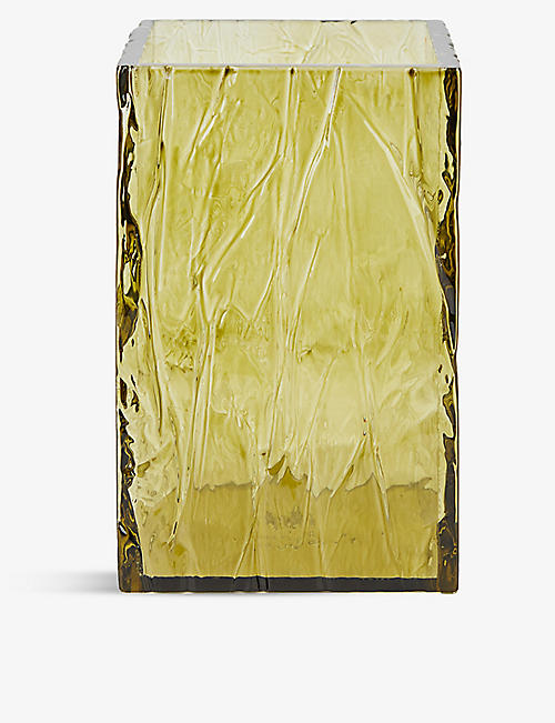 L'AFSHAR: CRUSHED ICE acrylic vase 15.5cm