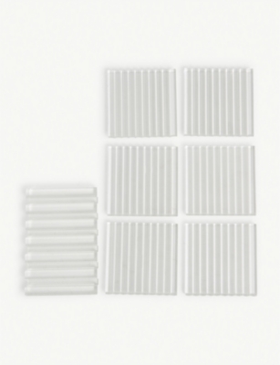 L'AFSHAR: Textured acrylic coasters pack of six