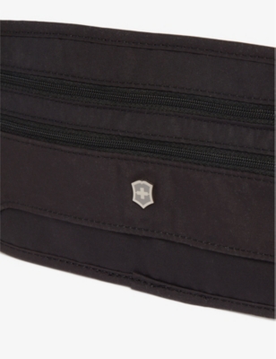 Shop Victorinox Deluxe Security Belt Woven Belt Bag In Black
