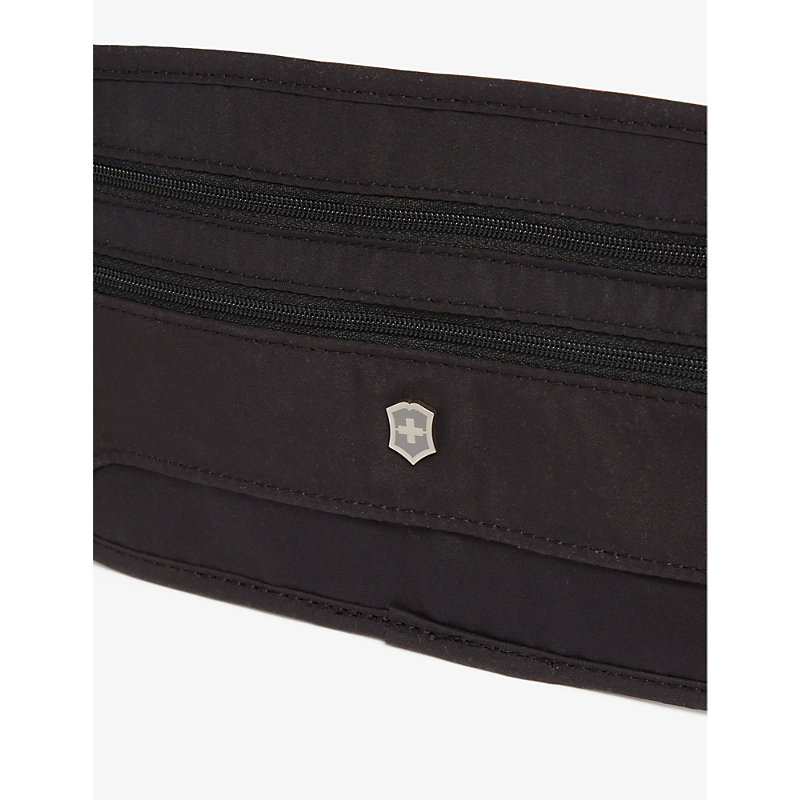Shop Victorinox Deluxe Security Belt Woven Belt Bag In Black