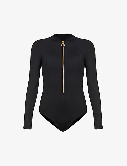 SEAFOLLY: Collective long-sleeve stretch-recycled nylon swimsuit
