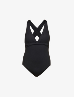 Seafolly Women's Active Deep V Plunge Maillot One Piece Swimsuit, Eco  Collective Black, 4 : : Clothing, Shoes & Accessories