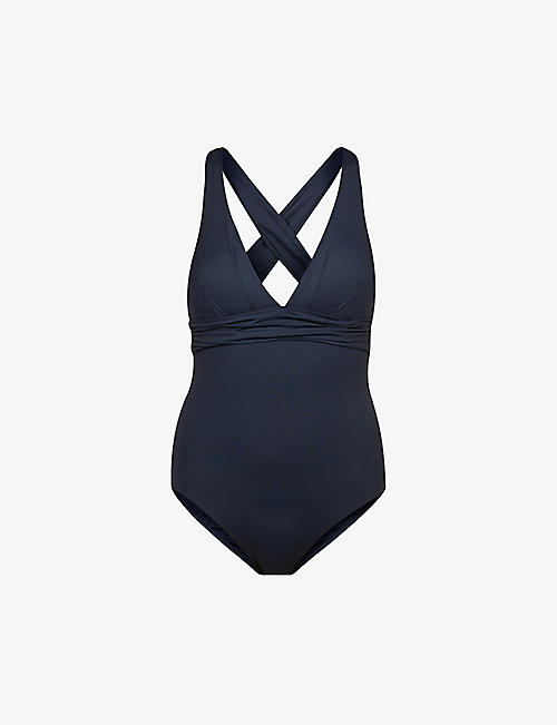 SEAFOLLY: Collective V-neck stretch-recycled nylon swimsuit