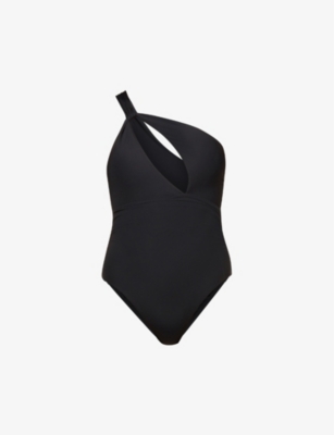 SEAFOLLY: Collective one-shoulder stretch-recycled nylon swimsuit