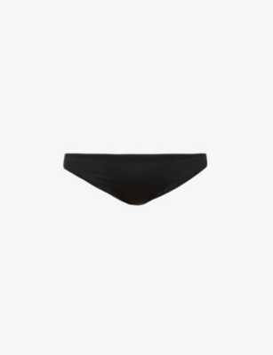 Shop Seafolly Womens Black Collective Hipster Low-rise Recycled Nylon-blend Bikini Bottoms