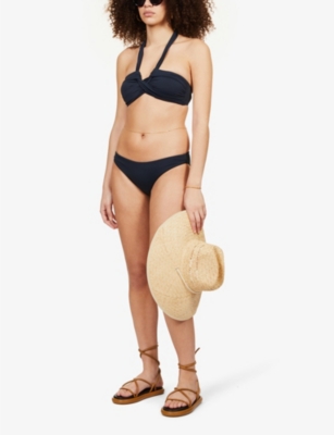 Shop Seafolly Women's True Navy Collective Hipster Low-rise Recycled Nylon-blend Bikini Bottoms