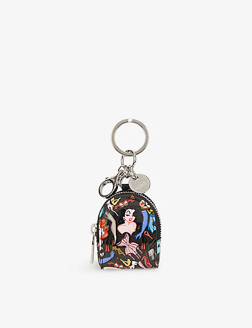 CHRISTIAN LOUBOUTIN: M graphic-print leather AirPods case keyring