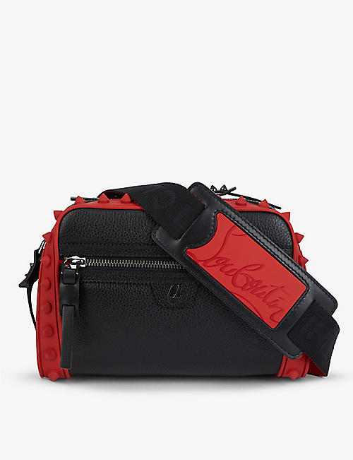 CHRISTIAN LOUBOUTIN: Loubitown leather and rubber cross-body bag