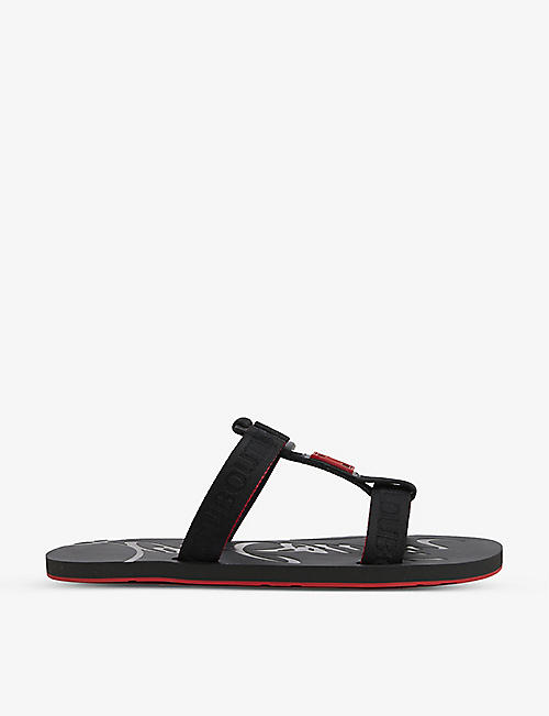 CHRISTIAN LOUBOUTIN: Surf leather sandals