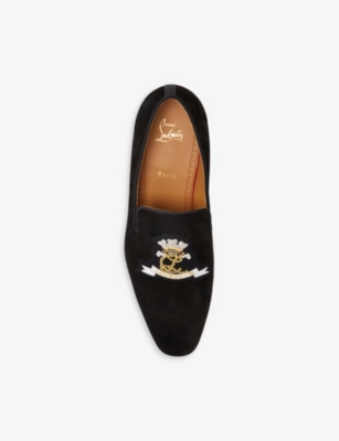 CHRISTIAN LOUBOUTIN Colonnaki velvet loafers