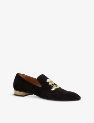 CHRISTIAN LOUBOUTIN Colonnaki velvet loafers