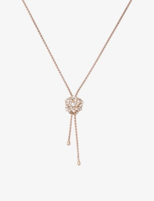 PIAGET: Rose 18ct rose-gold and 0.72ct brilliant-cut diamond pendant necklace